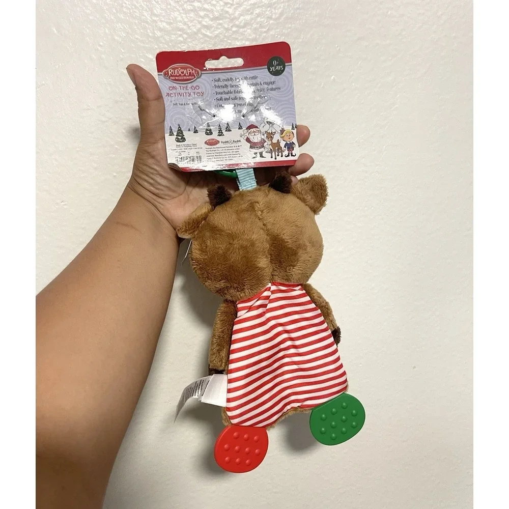 Rudolph Red-Nosed Reindeer My 1st Brown On-The-Go Activity Toy Teether Rattle